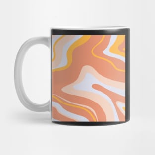 groovy boho, pink and yellow marbled abstract print Mug